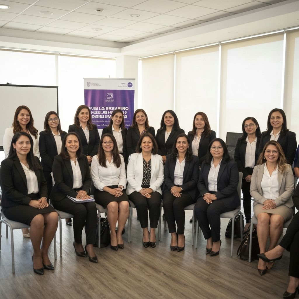 Mujeres asistiendo a un taller de oratoria